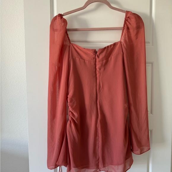 House of cb chiffon cutout size small Baby Halter Long Sleeve Minidress - Picture 5 of 7